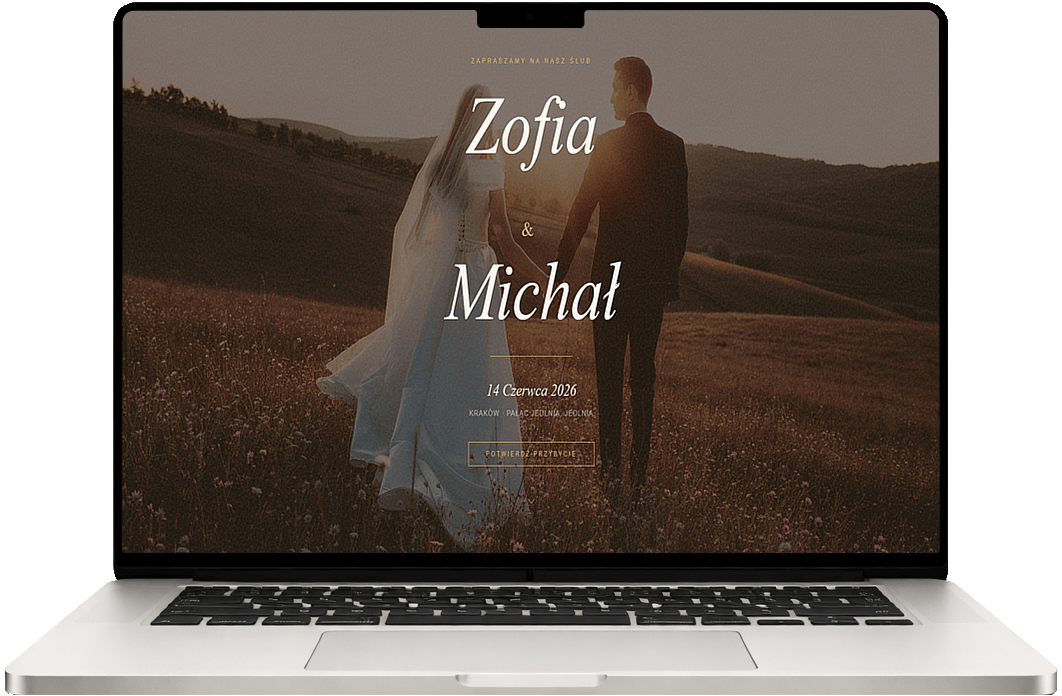 Szablon EspressoCreamGold — widok na laptopie